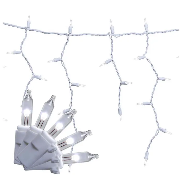 Celebrations Classic LED T5 Pure White 300 ct Icicle Christmas Lights 19.6 ft.