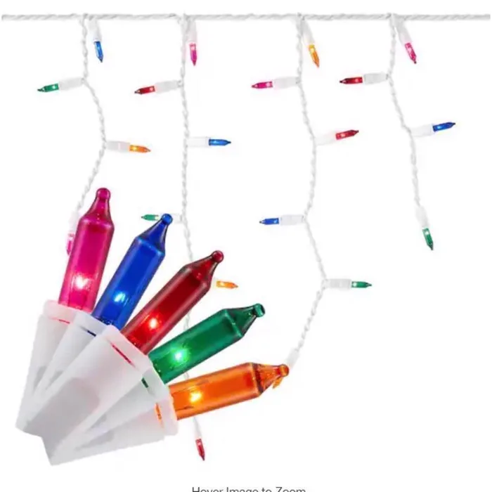 Celebrations Platinum LED T5 RGBW 100 ct Icicle Christmas Lights 9.5 ft.