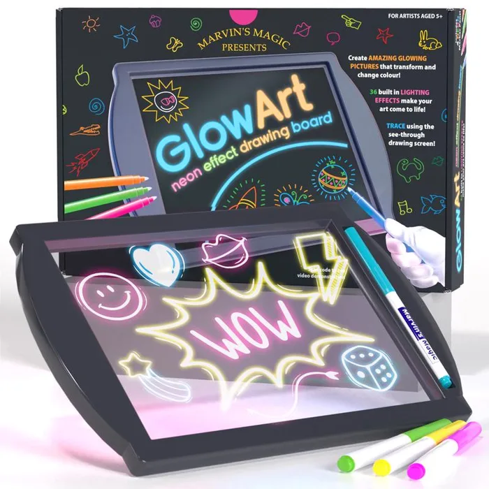 Marvin's Magic Glow Art Drawing Board BLACK