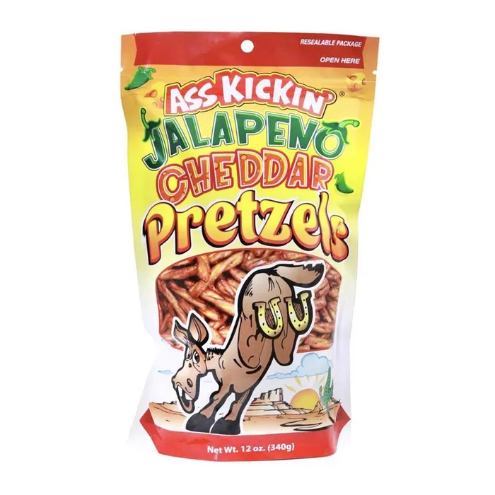 Ass Kickin' Jalapeno Cheddar Pretzels 12 oz Bagged