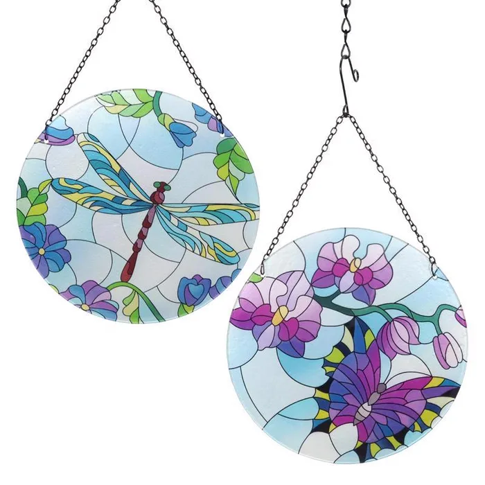 Exhart Assorted Glass/Metal 16 in. H Dragonfly or Butterfly Outdoor Decoration (Pack of 6)