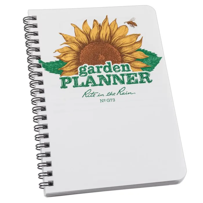 Rite in the Rain 4.62 in. W X 7 in. L Unruled Spiral White/Yellow Garden Planner Notebook (Pack of 6)