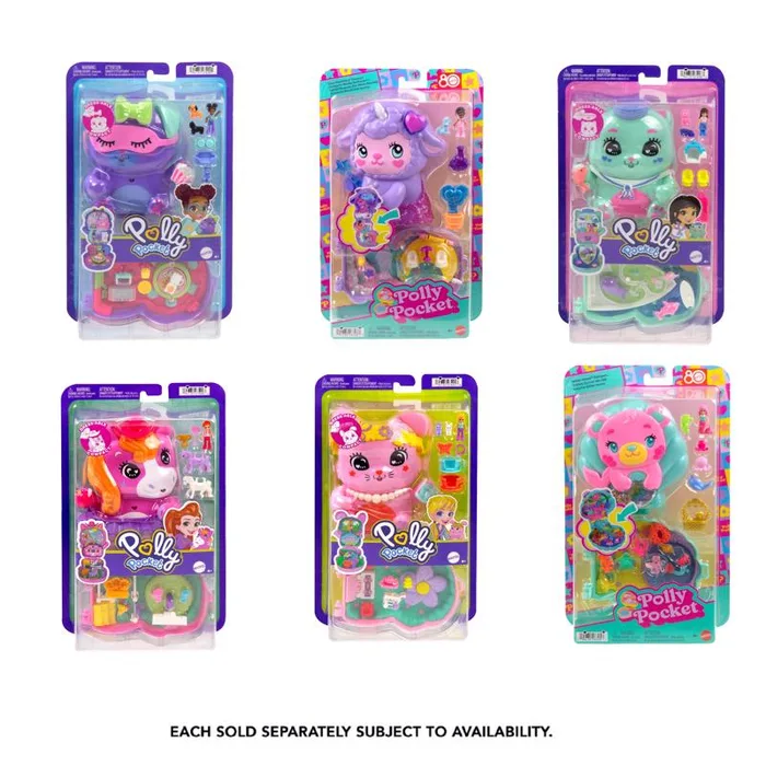 Mattel Polly Pocket Pocket World Assorted (Pack of 4)