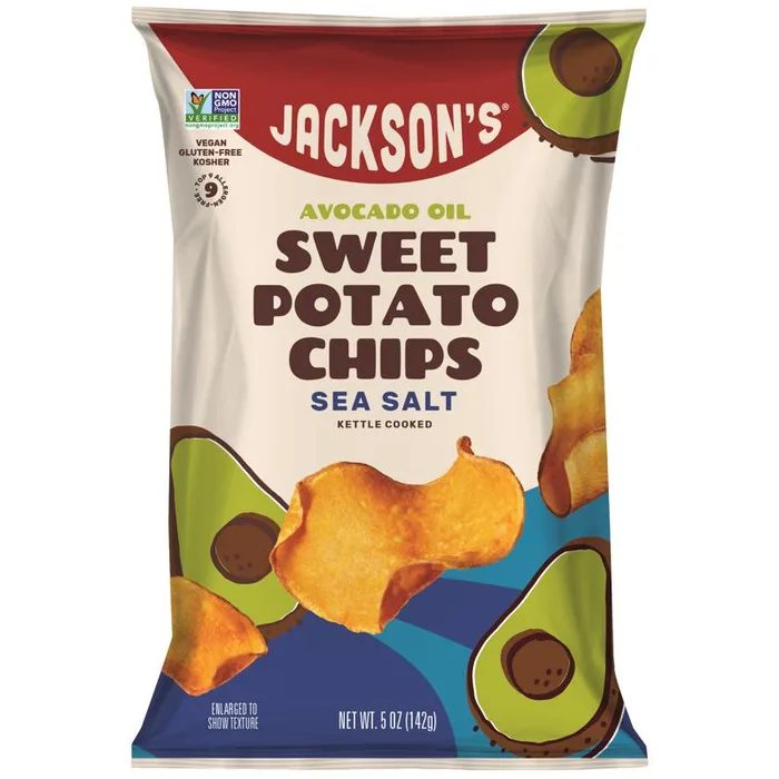 Jackson's Sea Salt Kettle Cooked Potato Chips 5 oz Bagged (Pack of 12)