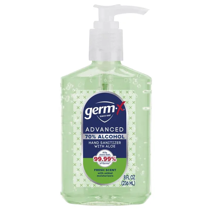 Germ-X Aloe Vera Scent Liquid Advanced Hand Sanitizer 8 fl. oz. (Pack of 6)
