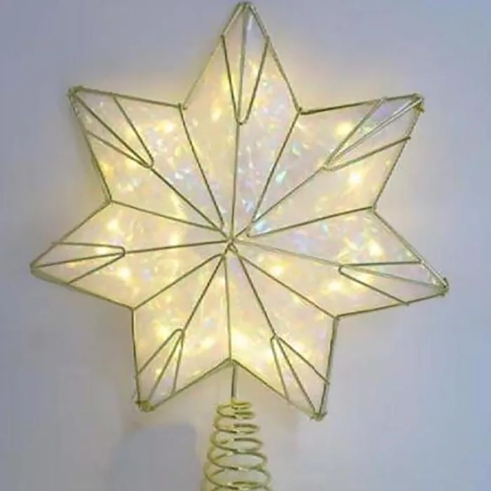 Celebrations LED Warm White Star Tree Topper 12 in.