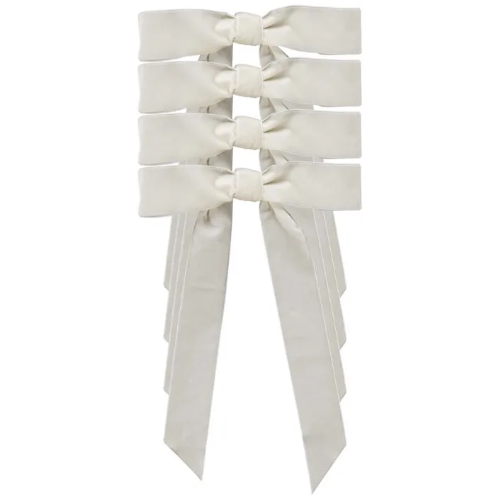 Dyno Ivory Christmas Bow 10 in. (Pack of 12)