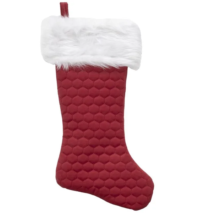 Dyno Red/White Christmas Stocking 20 in. (Pack of 12)