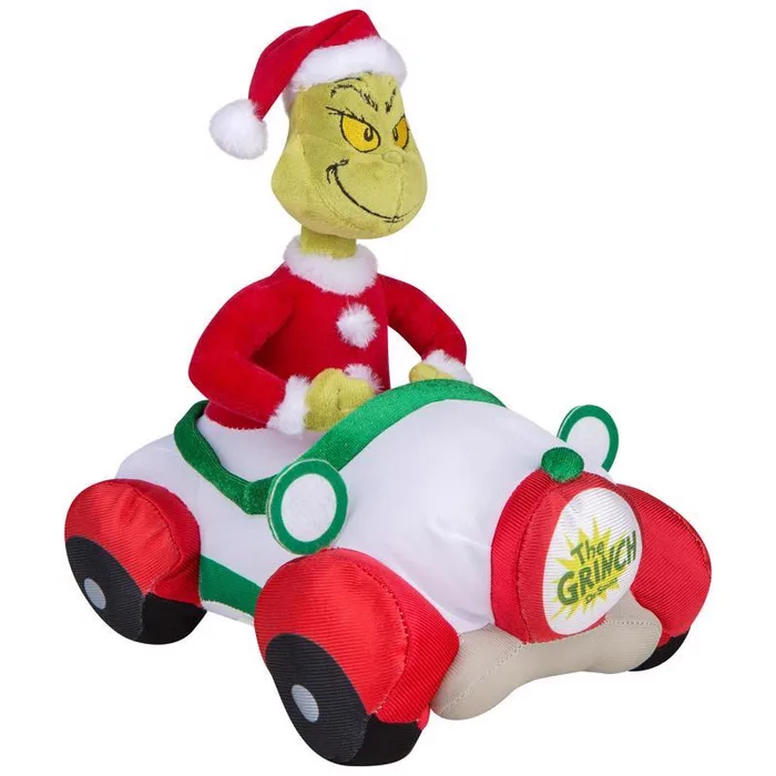 Dr. Seuss Multicolored Bump and Go-Grinch in Seussian Car Animated Decor 11.02 (Pack of 6)