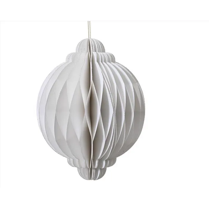 Decoris White Onion Ornament 6 in.
