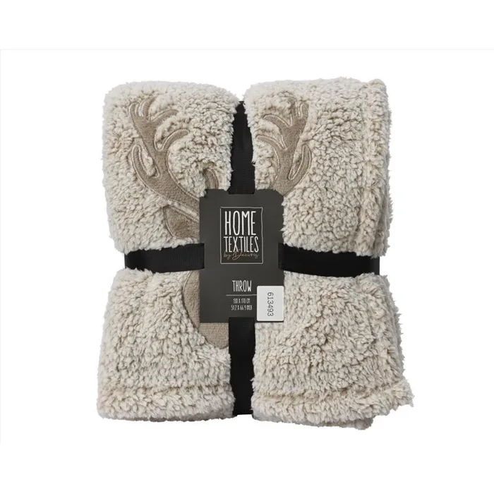 Decoris Reindeer Blanket 1 pk (Pack of 8)