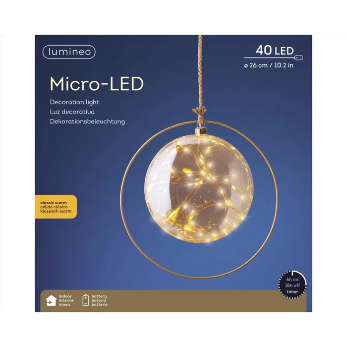 Lumineo LED Micro Warm White 40 ct Christmas Lights 1 ft. (Pack of 10)