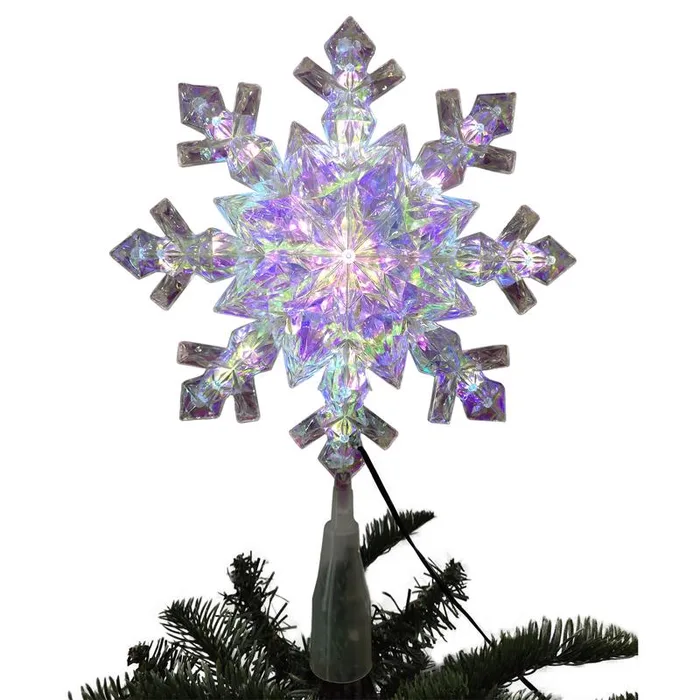 Celebrations LED Cool White Snowflake Tree Topper 9.25 in. (Pack of 6)