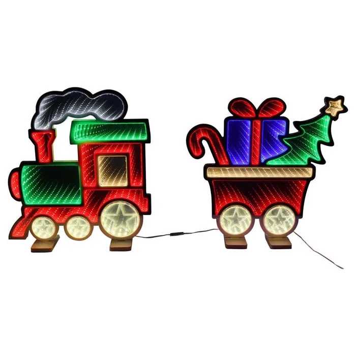 Celebrations LED Multicolored Train Animated Decor (Pack of 4)