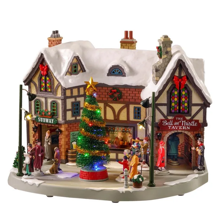 Lemax Multicolored The Bell & Thistle Tavern Christmas Village (Pack of 2)