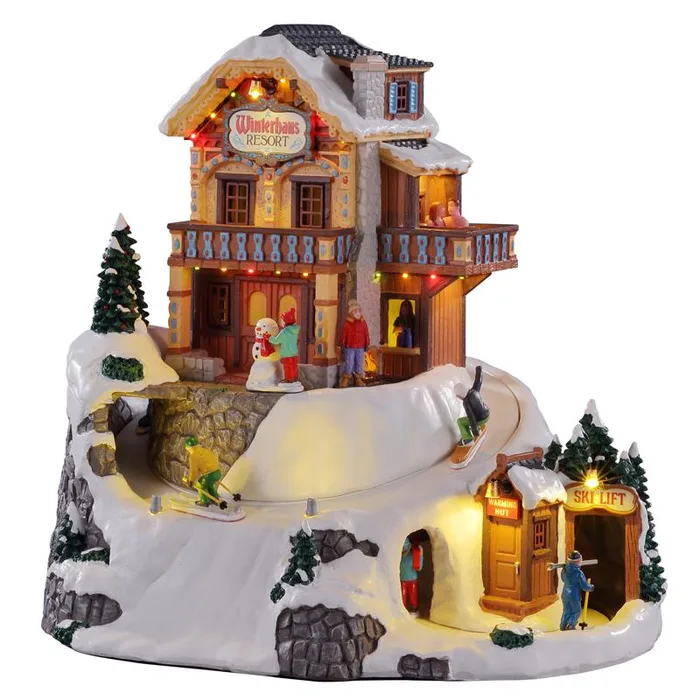 Lemax Multicolored Winterhaus Resort Christmas Village (Pack of 2)