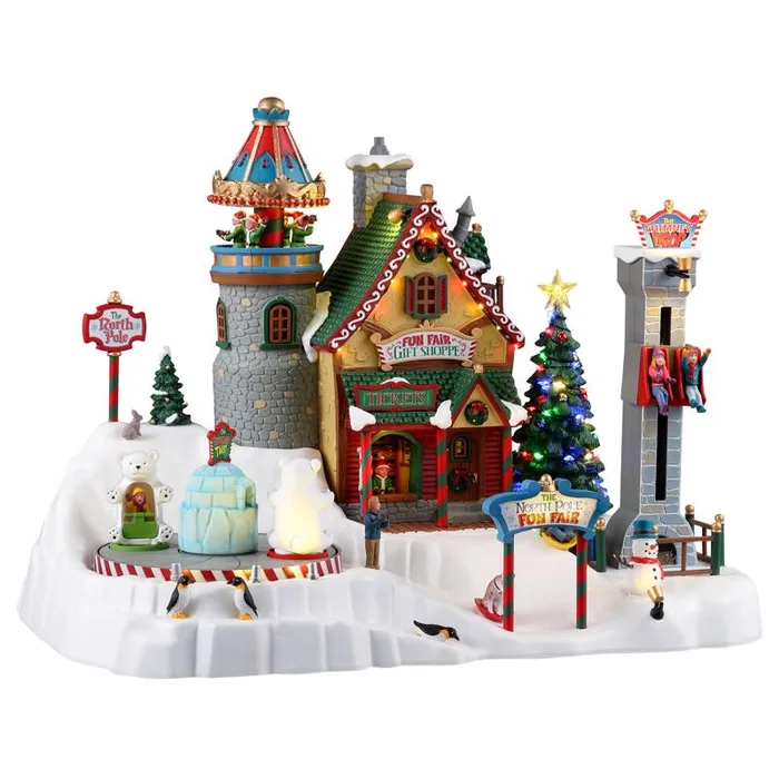 Lemax Multicolored North Pole Fun Fair Christmas Village (Pack of 2)