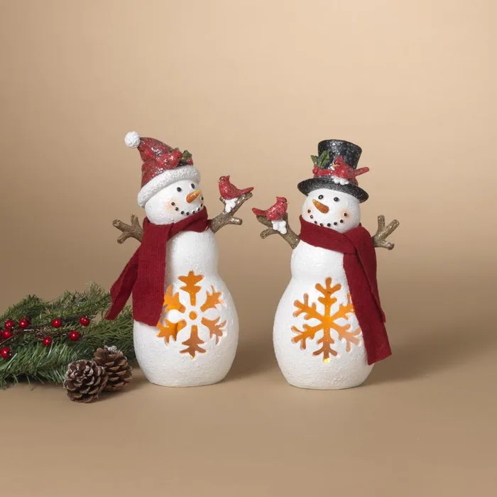 Gerson Multicolored Lighted Holiday Snowman Table Decor 11 in. (Pack of 6)