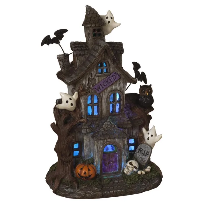 Gerson 12 in. Haunted House Halloween Decor (Pack of 6)