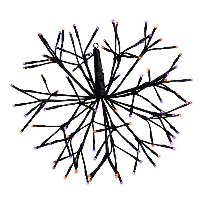 Celebrations Orange/Purple 16 in. LED Prelit Shimmering Sphere 3D Halloween Decor (Pack of 6)