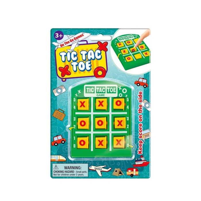 On the Go Games Tic Tac Toe Game Green (Pack of 24)