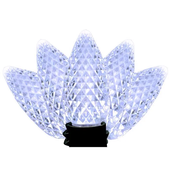 Holiday Bright Lights LED PS C9 Cool White 25 ct Christmas Light Bulbs