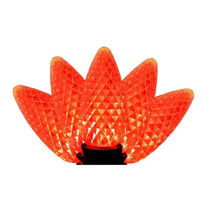 Holiday Bright Lights LED PS C9 Orange 25 ct Christmas Light Bulbs