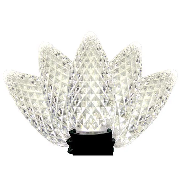 Holiday Bright Lights LED PS C9 Pure White 25 ct Christmas Light Bulbs