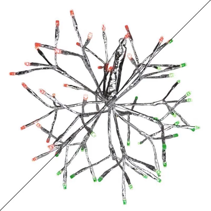 Celebrations LED Green/Red Shimmering Sphere 20 in. Hanging Decor