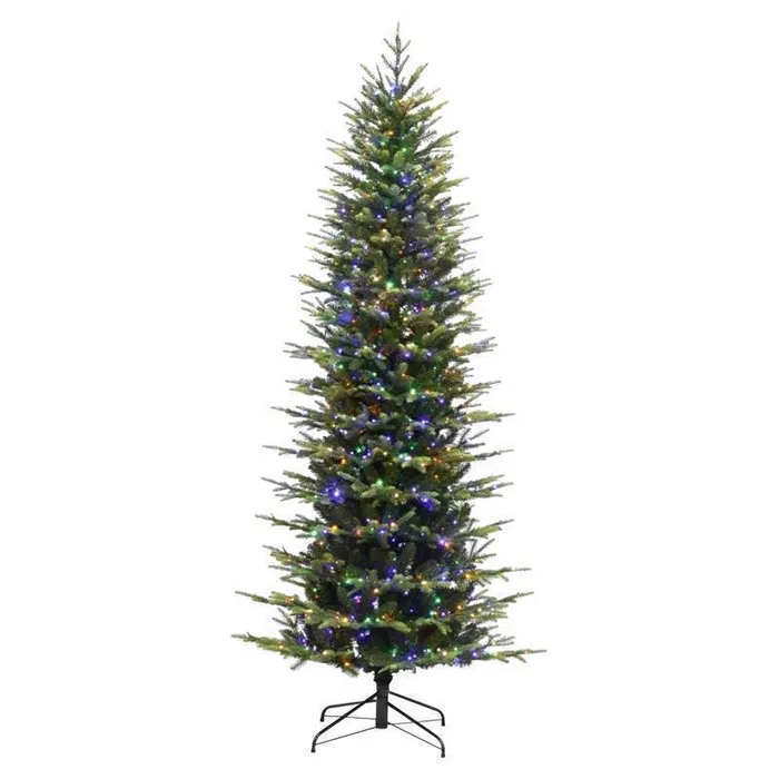Holiday Bright Lights 6 ft. Pencil LED 1150 ct Emerald Pine Sparkle Christmas Tree