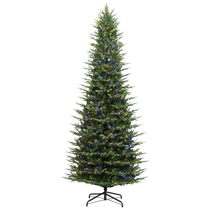 Holiday Bright Lights 12 ft. Slim LED 2900 ct Emerald Pine Sparkle Christmas Tree