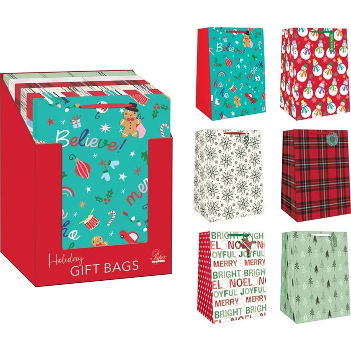 Paper Images Assorted Holiday Jumbo Gift Bag (Pack of 30)