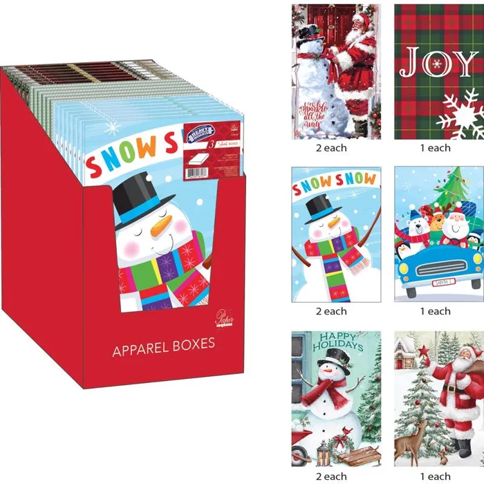 Paper Images Assorted Holiday Shirt Gift Box (Pack of 20)