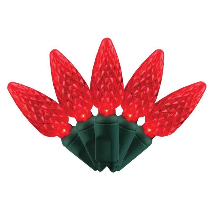 Celebrations LED C6 Red 5 ct Replacement Christmas Light Bulbs (Pack of 12)