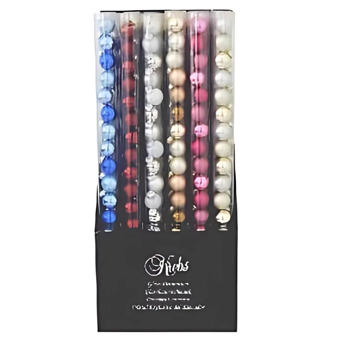 Krebs Assorted Fashion Mini Tube Ball Ornaments (Pack of 18)