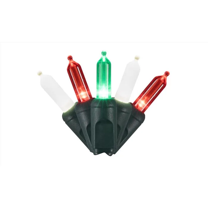 Celebrations Platinum LED T5 Red/Green/Pure White 50 ct String Christmas Lights