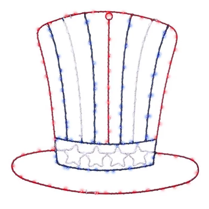 Celebrations Patriotic Silhouette Window Decor Metal 1 pk