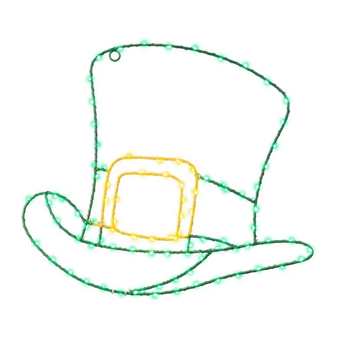 Celebrations Shamrock Hat Silhouette Window Decor Metal 1 pk
