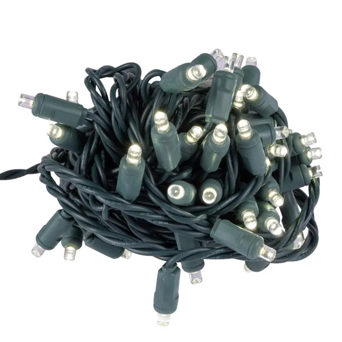 Celebrations LED Grand Mini Pure White 50 ct String Christmas Lights 25 ft.