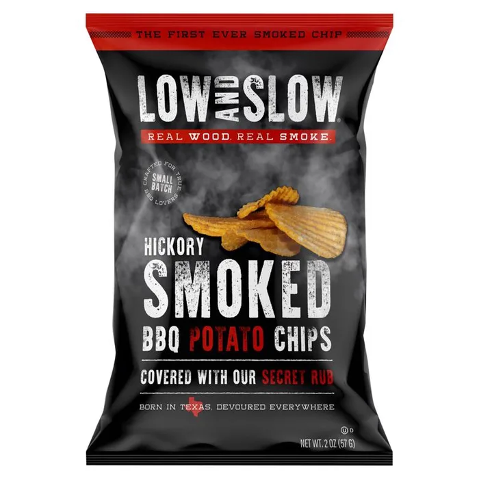 Low and Slow Hickory Smoked BBQ Potato Chips 2 oz Bagged (Pack of 12)