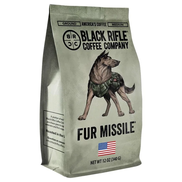 Black Rifle Coffee Company Fur Missile Ground Coffee 1 pk (Pack of 6)