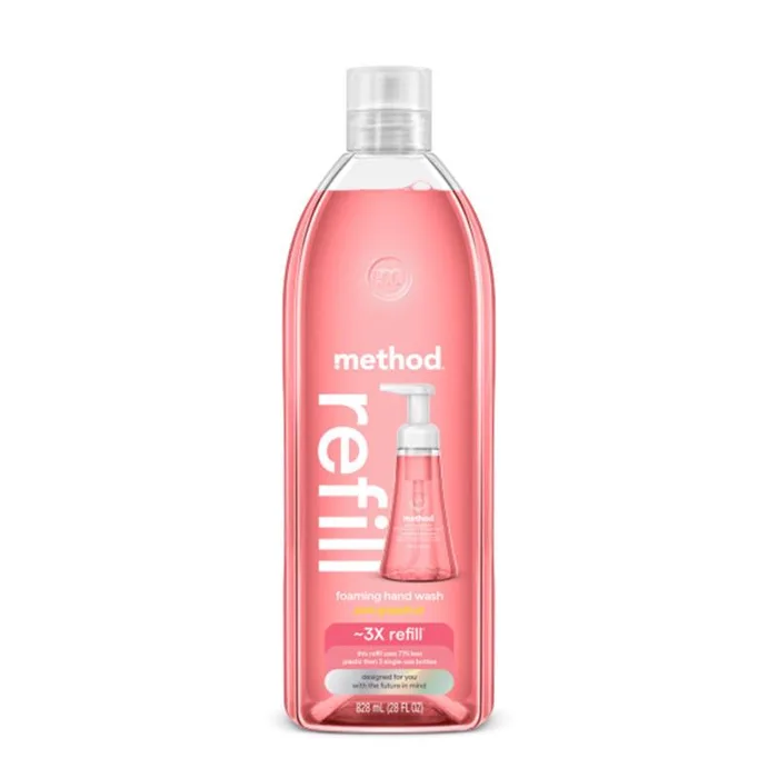 Method Pink Grapefruit Scent Foam Hand Wash 28 oz (Pack of 4)