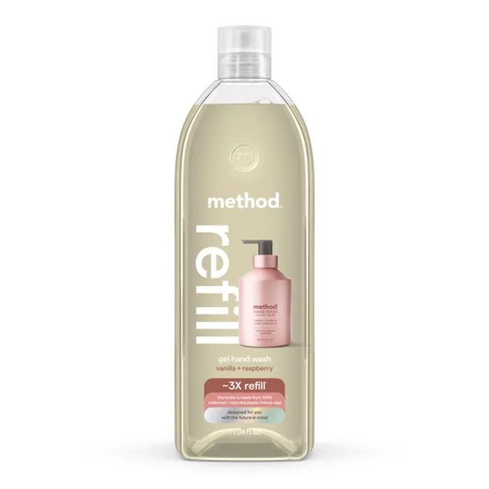 Method Vanilla & Raspberry Scent Gel Hand Wash 34 oz (Pack of 4)