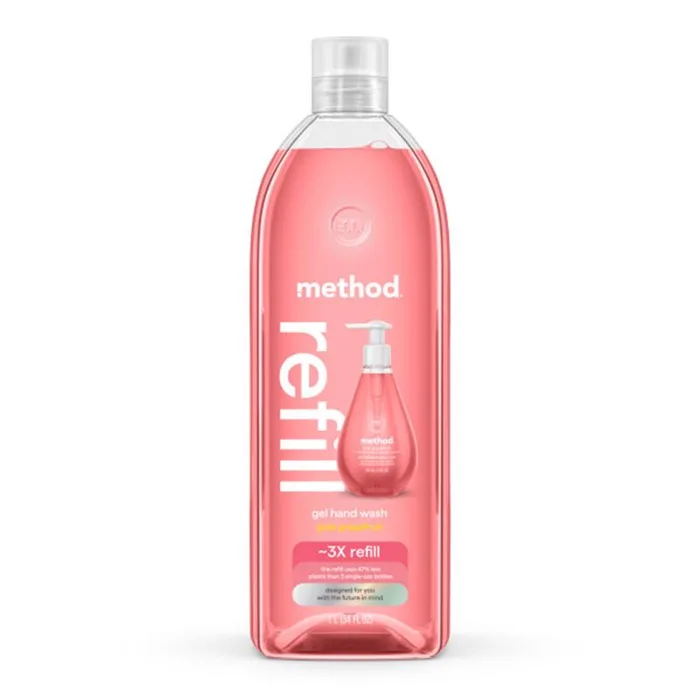 Method Pink Grapefruit Scent Gel Hand Wash 34 oz (Pack of 4)
