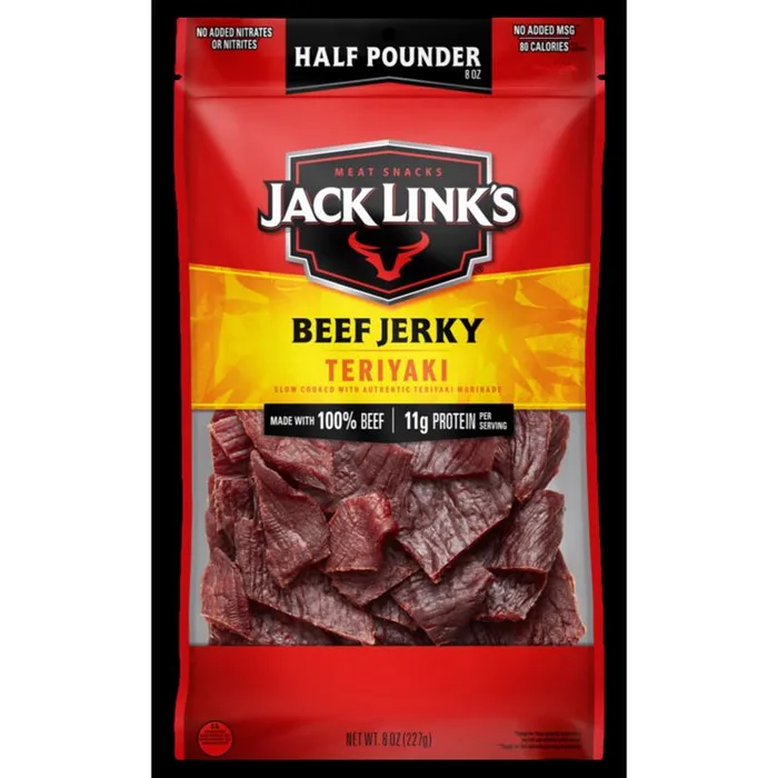 Jack Link's Teriyaki Beef Jerky 8 oz Bagged (Pack of 8)