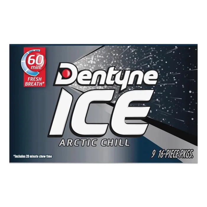 Dentyne Sugar Free Artic Chill Chewing Gum 1 pk (Pack of 9)
