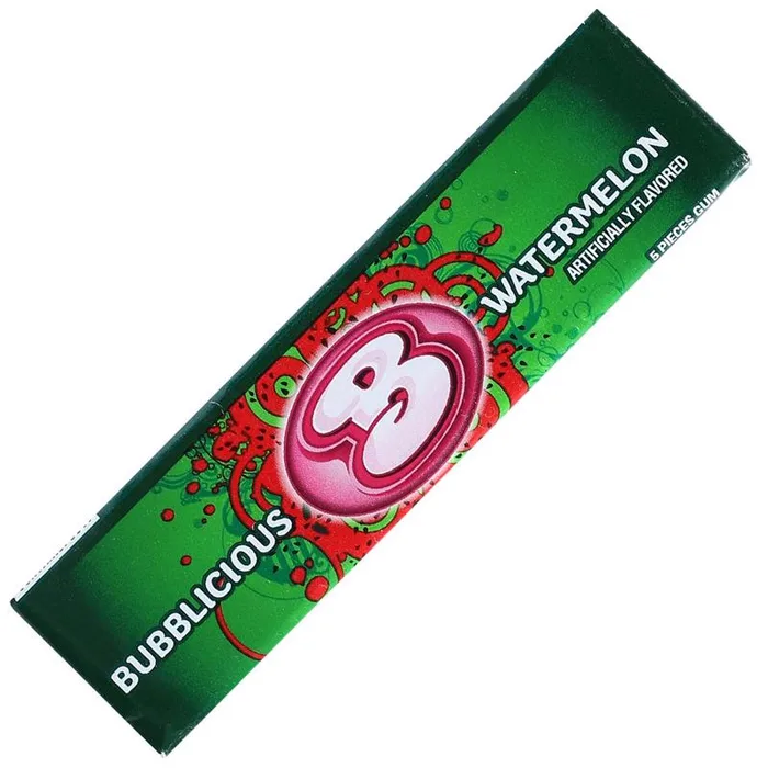 Bubblicious Watermelon Chewing Gum 1 pk (Pack of 18)