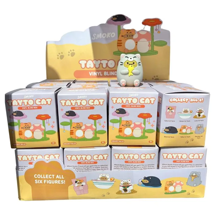 Smoko Tayto Potato Cat Blind Box Figure Multicolored (Pack of 24)