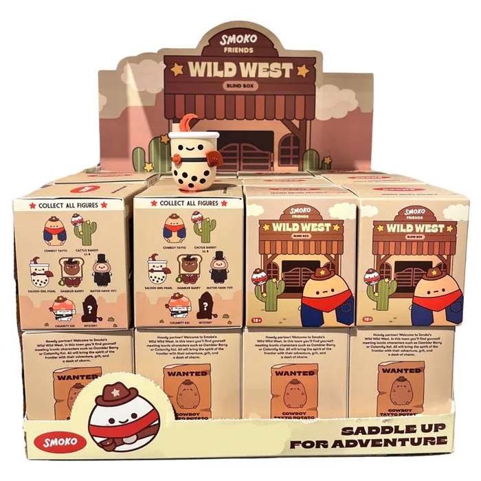 Smoko Wild West Friends Blind Box Figure Multicolored (Pack of 24)