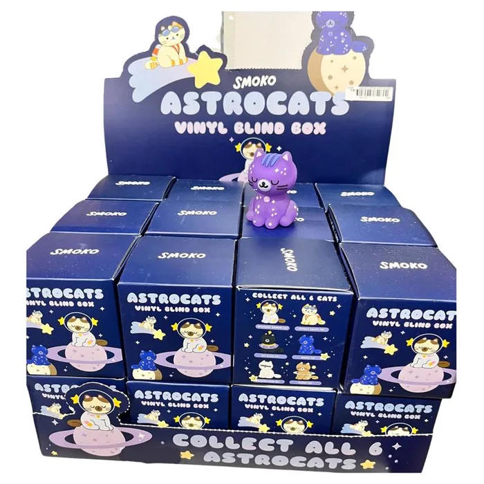 Smoko Astro Cats Blind Box Figure Multicolored (Pack of 24)